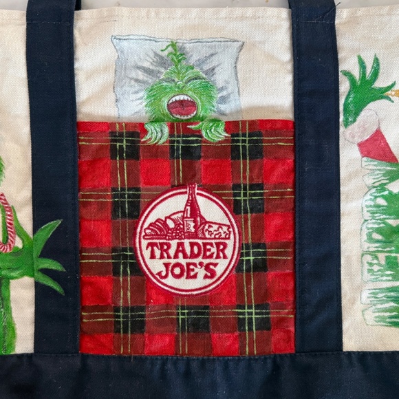Trader Joe’s Hand Painted Grinch Large Tote - Picture 8 of 12